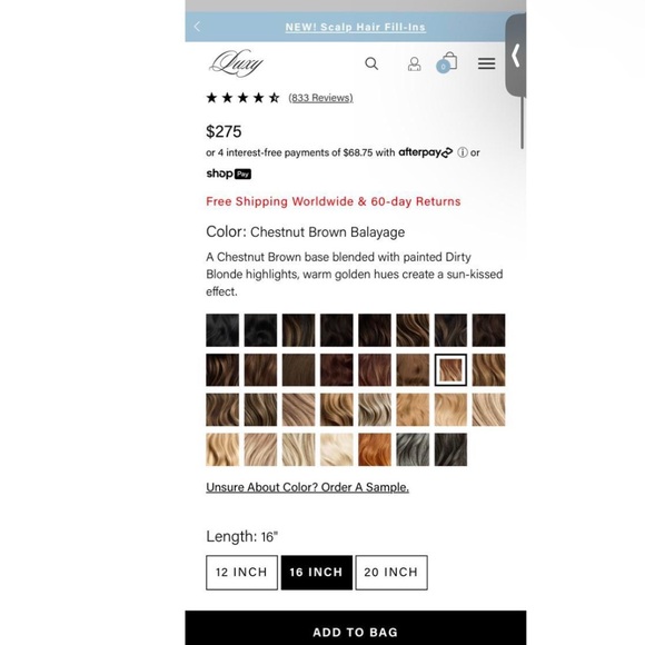 NWOT Chestnut Balayage Ombre Hair Extensions - Picture 6 of 6